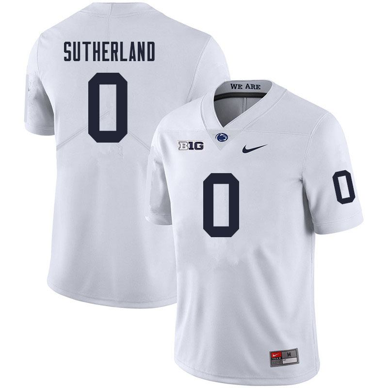 NCAA Nike Men's Penn State Nittany Lions Jonathan Sutherland #0 College Football Authentic White Stitched Jersey PES2298CG